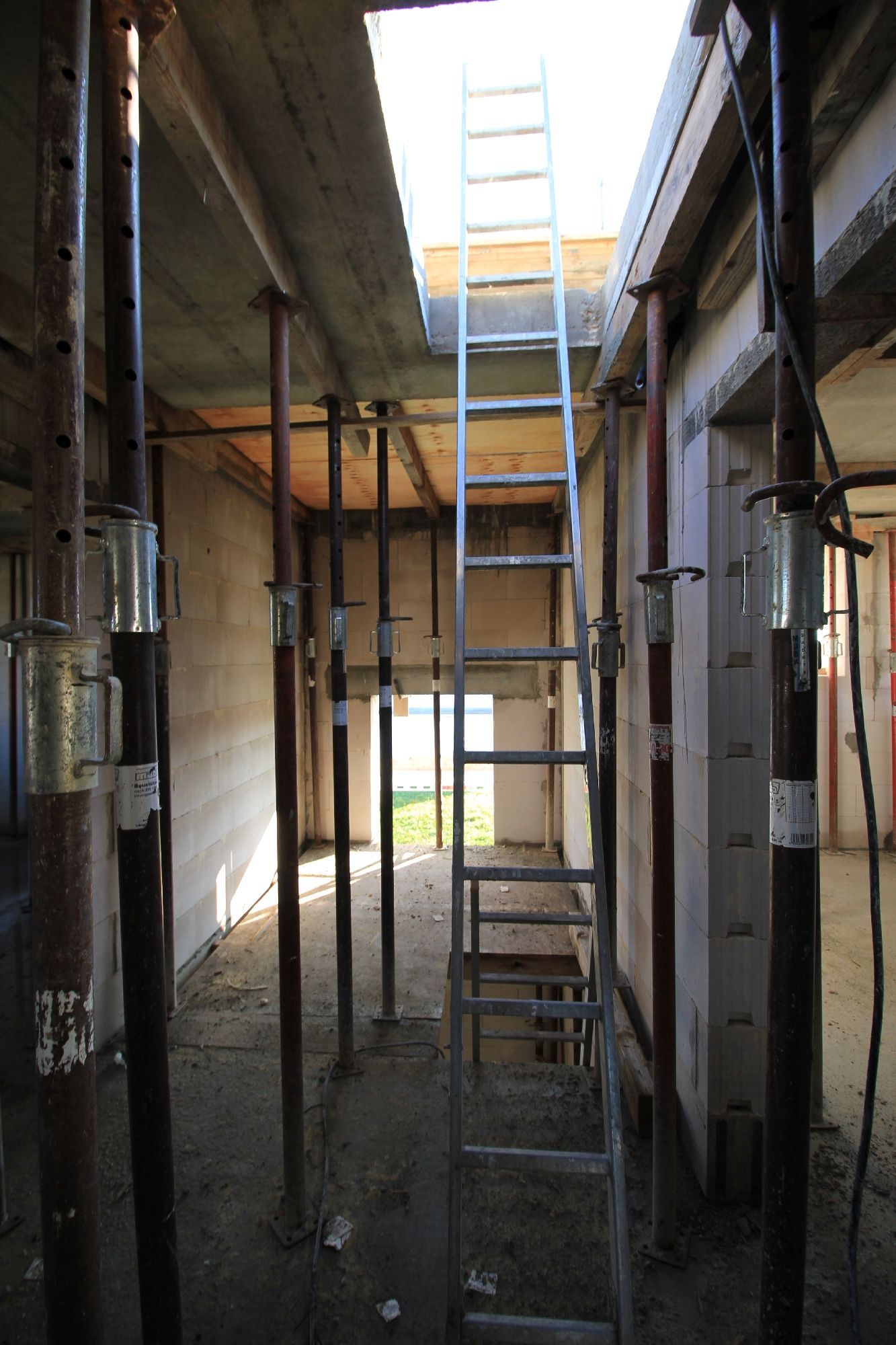 Das Obergeschoss ist fertig.