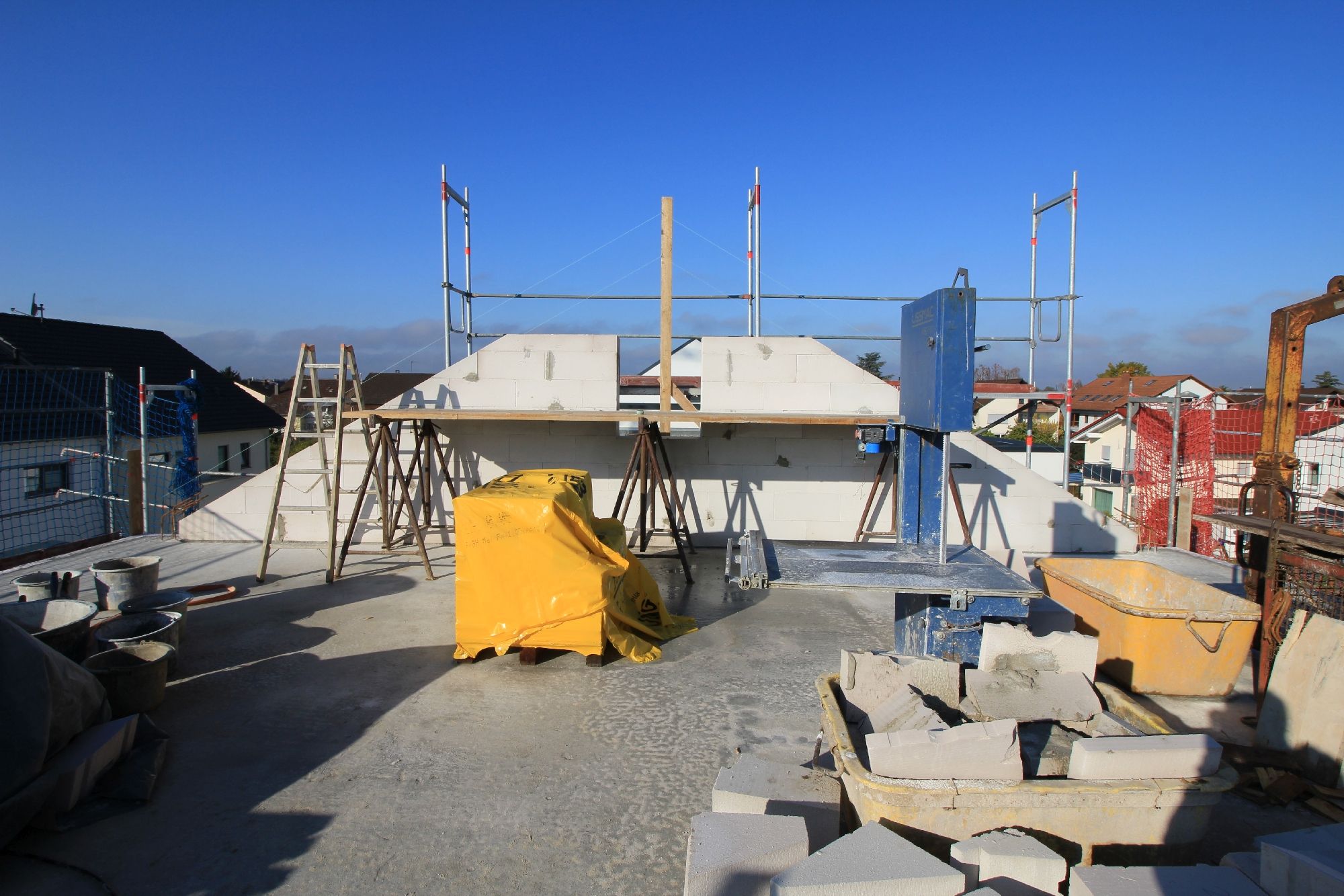 Das Obergeschoss ist fertig.