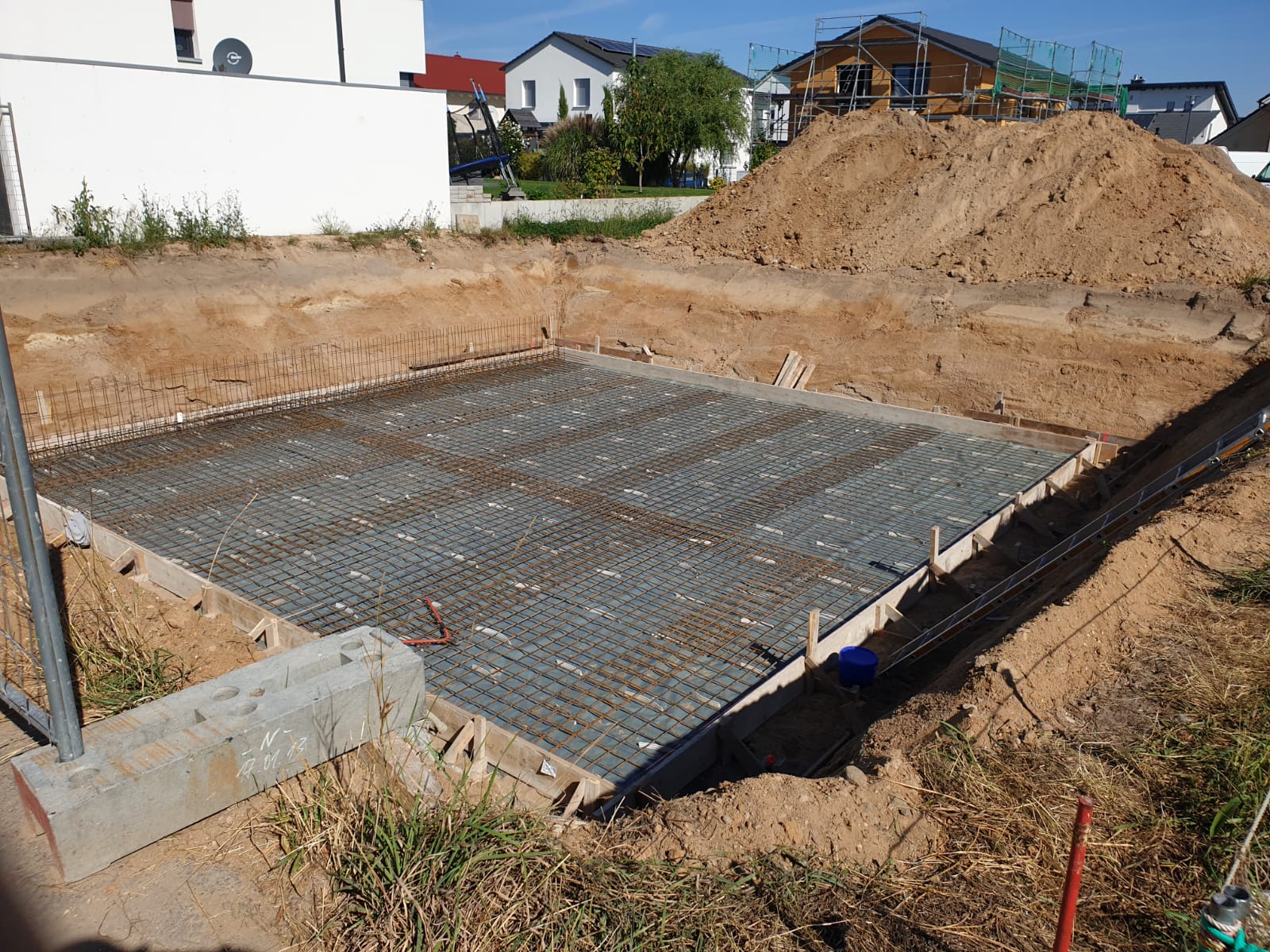 Fundament, es wird betoniert